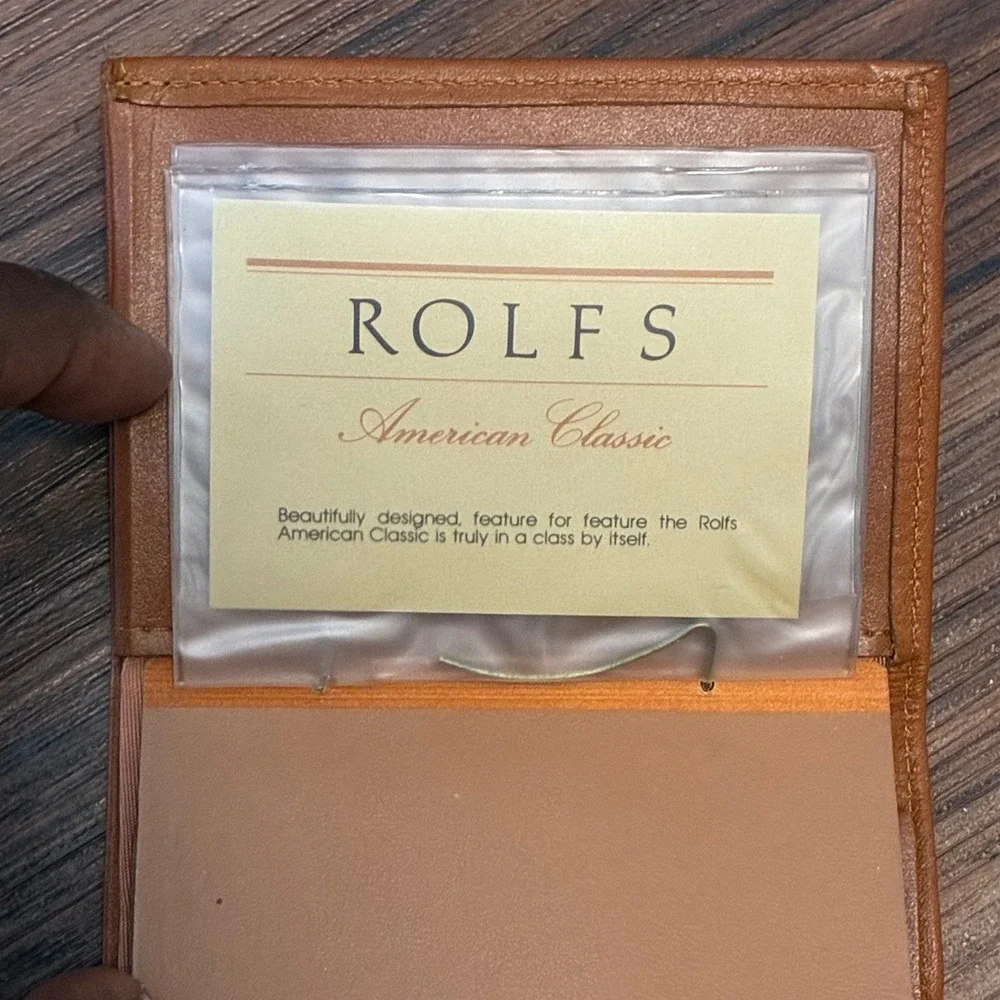 Vintage Rolfs Wallet Women's OS Tan Cowhide Leather Kiss Lock Quilted